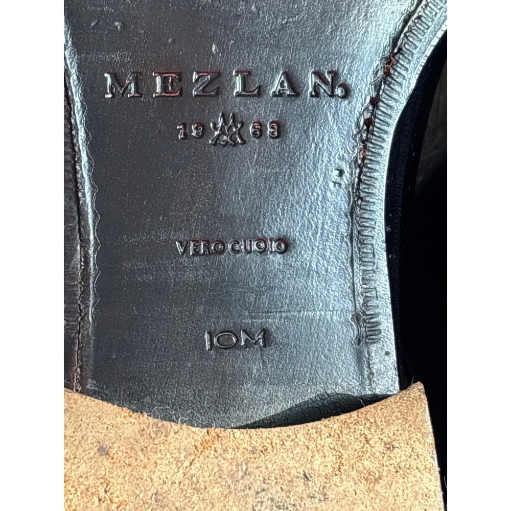 Mezlan Orleans Black Monk Strap Dress Shoes Mens 10 M Made in Spain Exotic